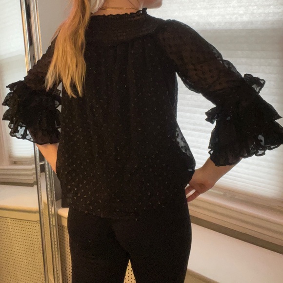 Black Ruffle Shirt - Picture 2 of 4